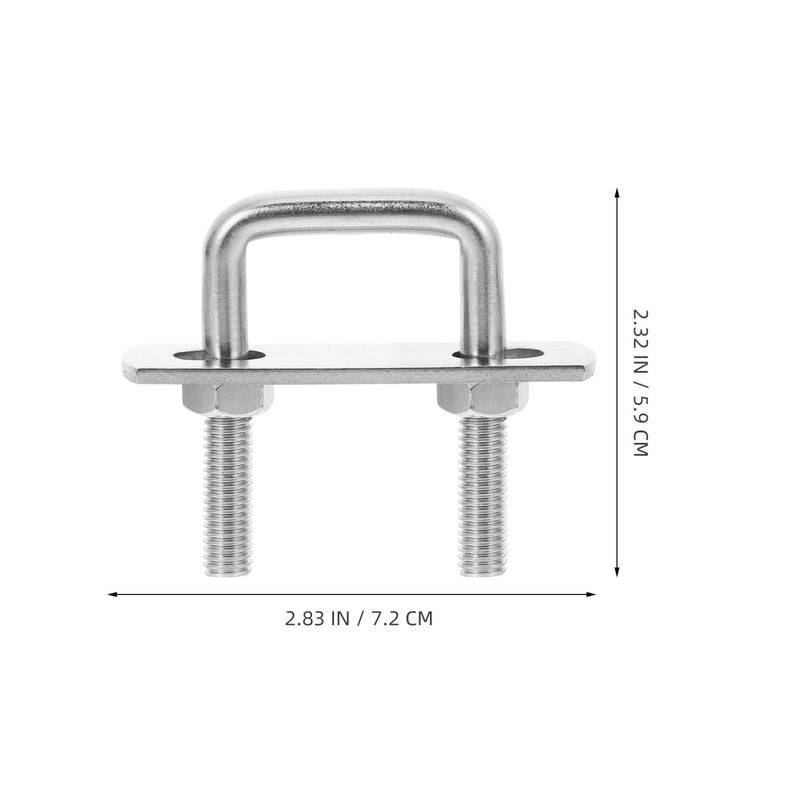 TOPPERFUN 4Pcs M8 Square U-Bolts, 1-1/4"(30mm) Inner Width, Stainless Steel u-Bolts for Replacement Parts and Accessories for Ski, Fishing Boat or Sail Trailer - Image 2